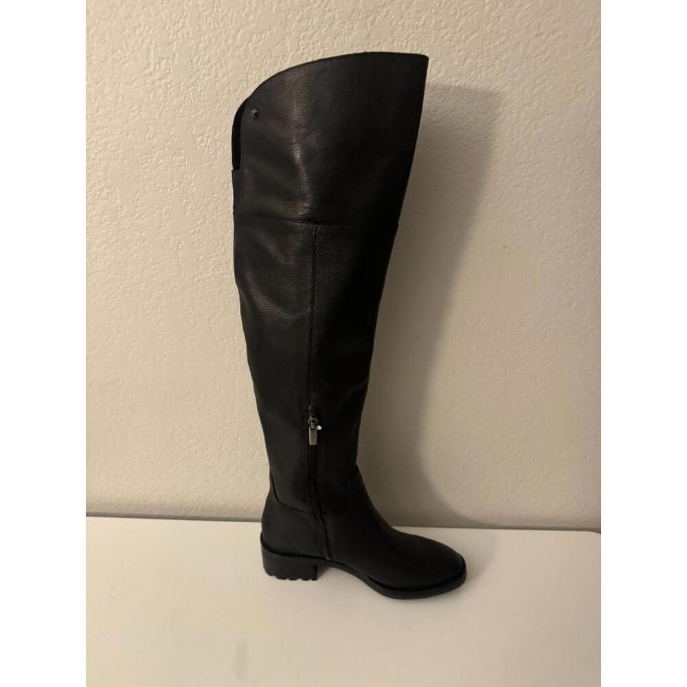 New Vince Camuto Jorshie Over the Knee Black Leather Boots Size US 6 - Picture 4 of 8